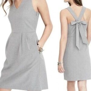 Banana Republic Gray Backless Dress